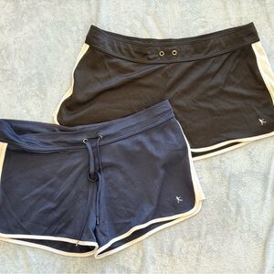 SET OF 2 Women’s Danskin Now Black & Navy Shorts (size XL) -One Missing String!